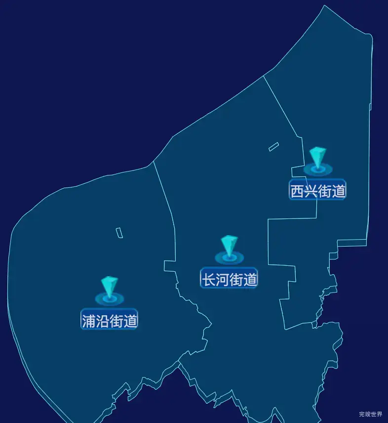 echarts杭州市滨江区geoJson地图点击跳转到指定页面